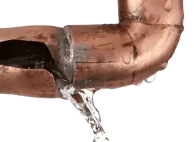 leaking copper pipe
