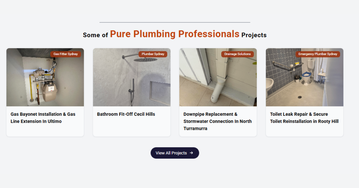 Recent Pure Plumbing Projects, updated using the SMARTYR DXP