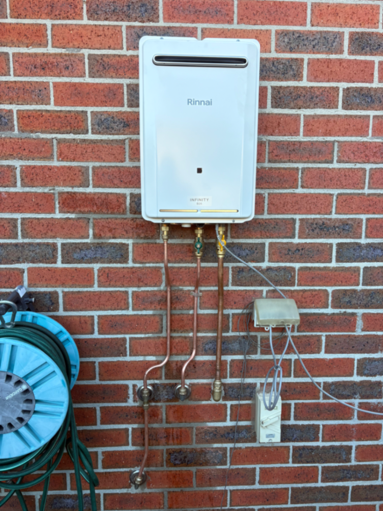 Hot water install