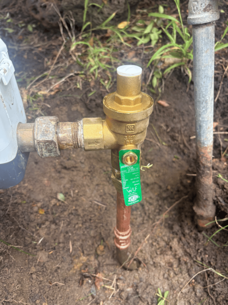 Pressure reduction valve installation in Windsor